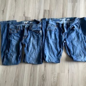 Two men’s wrangler jeans size 32x34